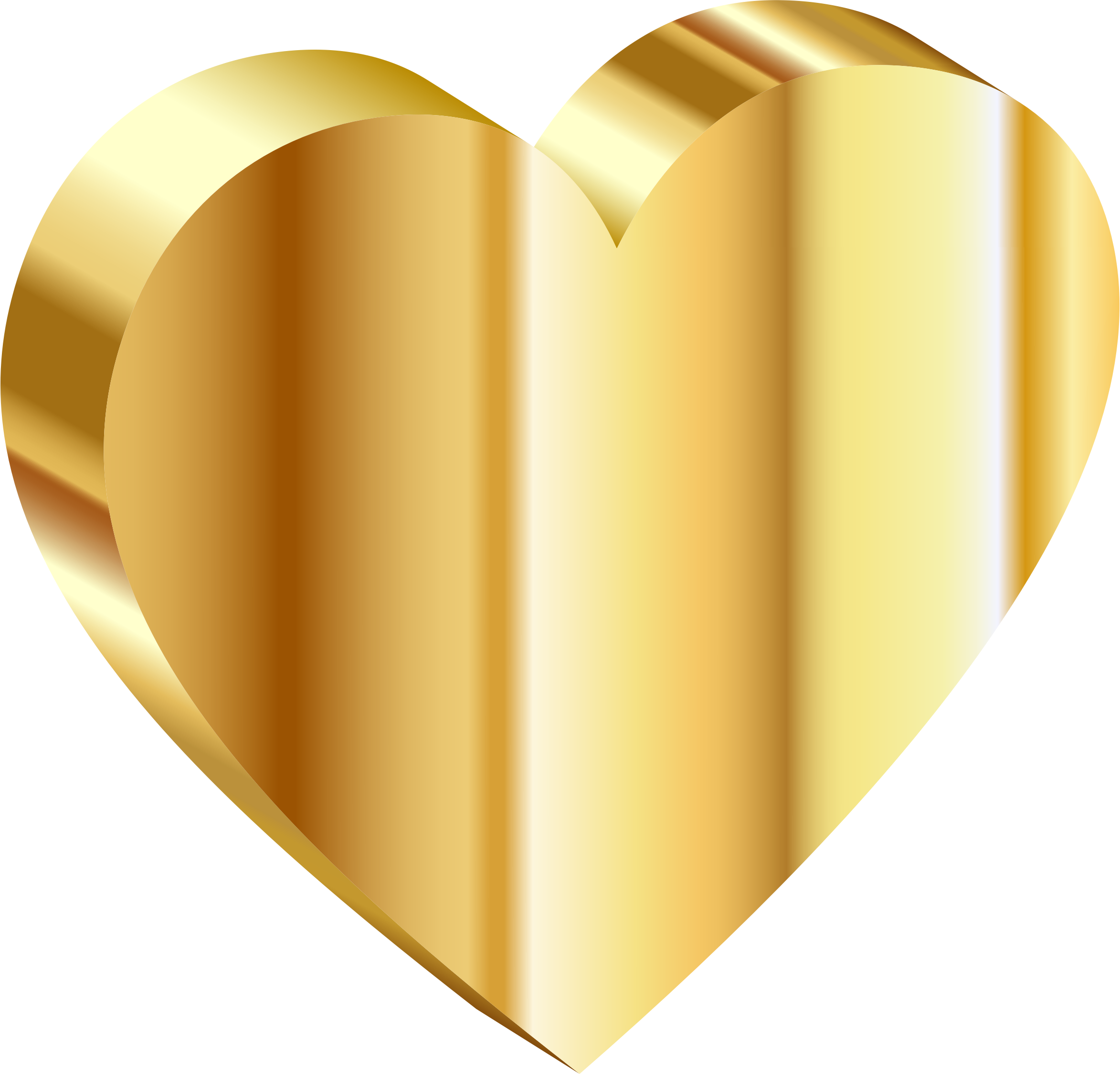 Heart Vector Gold Free Download PNG HD PNG Image