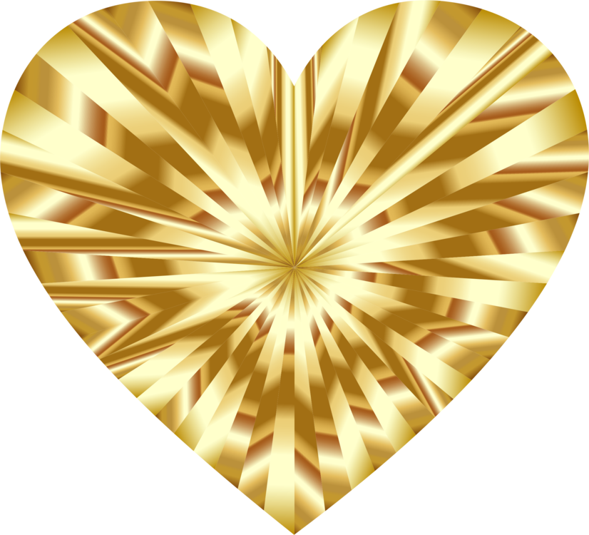 Heart Vector Gold Free HQ Image PNG Image