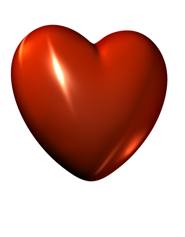 3D Red Heart File PNG Image