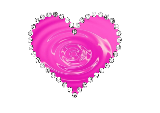 Pink Diamond Heart Transparent Background PNG Image