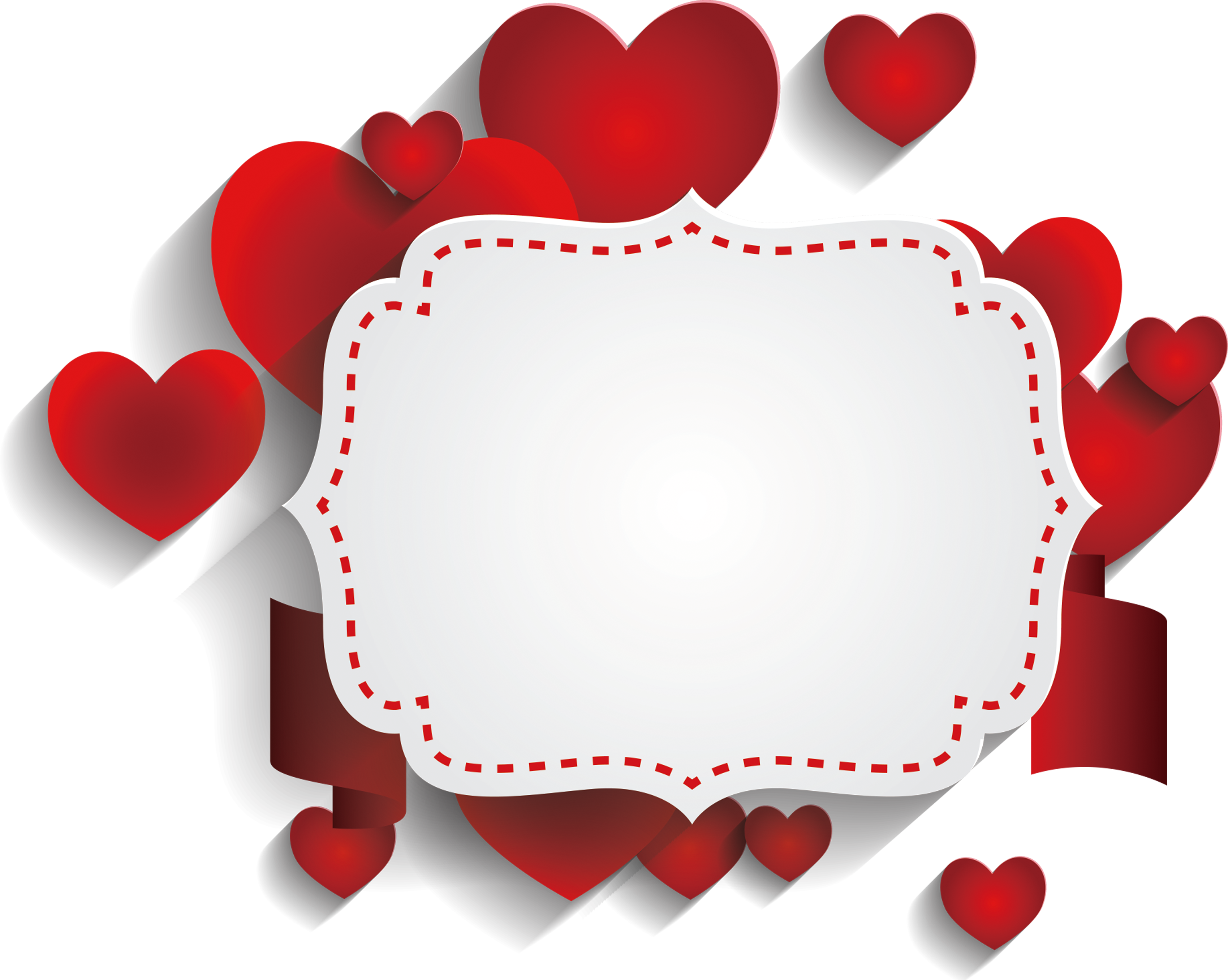 Heart Romantic Valentine'S Text Decoration Flyer Day PNG Image