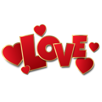 Art Love Red Kiss Text PNG Image High Quality PNG