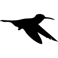 Flying Silhouette Hummingbird Free Clipart HD PNG