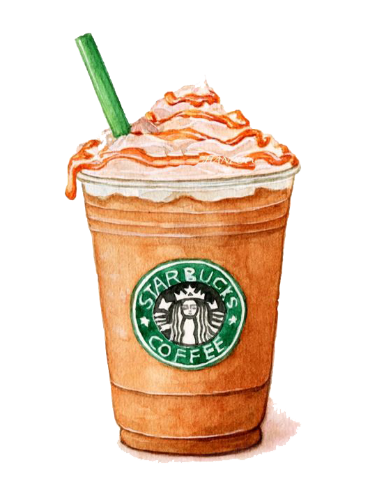Watercolor Painting Starbucks Ice Cream Download Free Image PNG Image