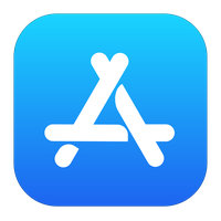 Blue Apple Text App Iphone Store PNG Image