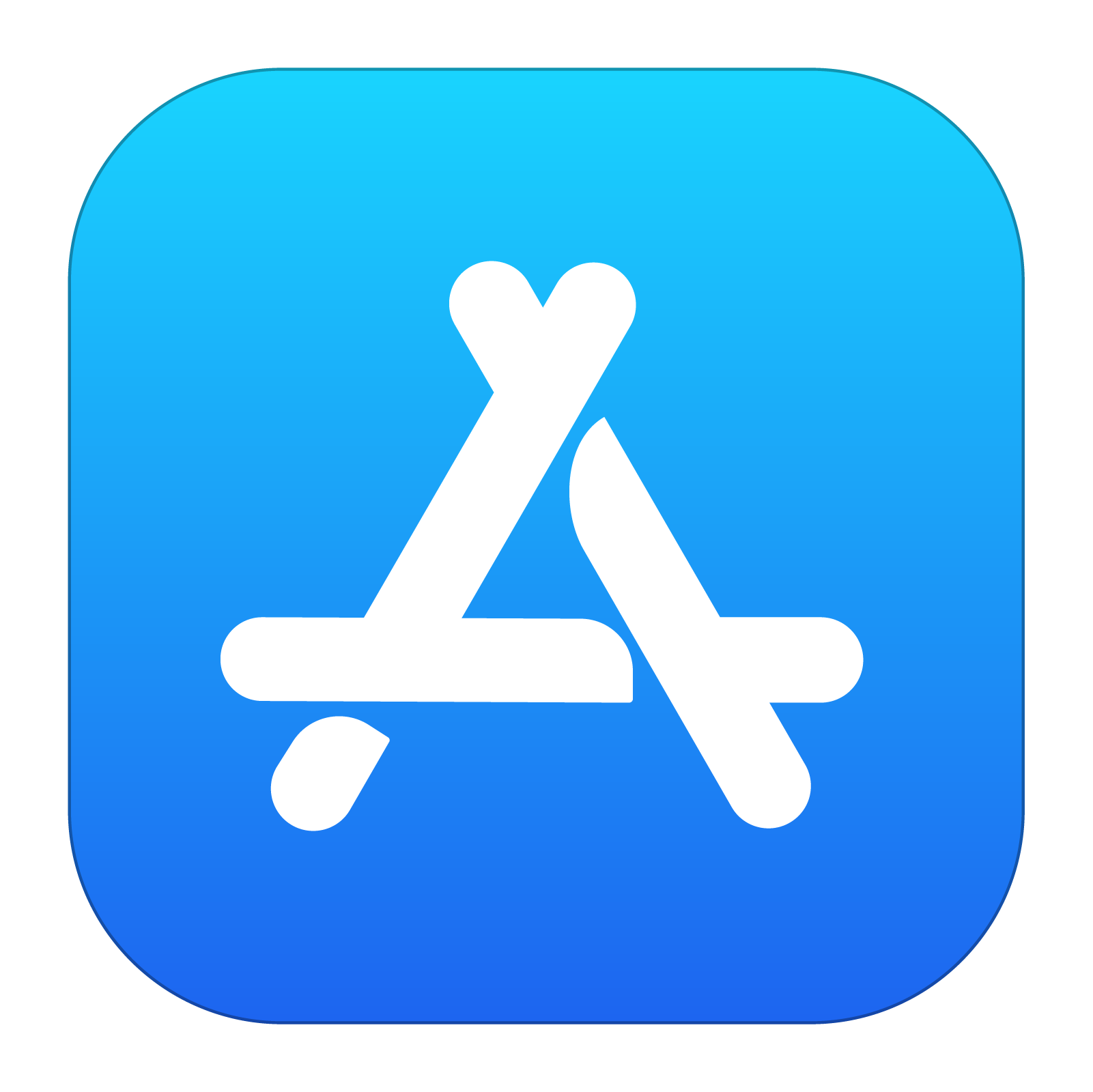 Blue Apple Text App Iphone Store PNG Image