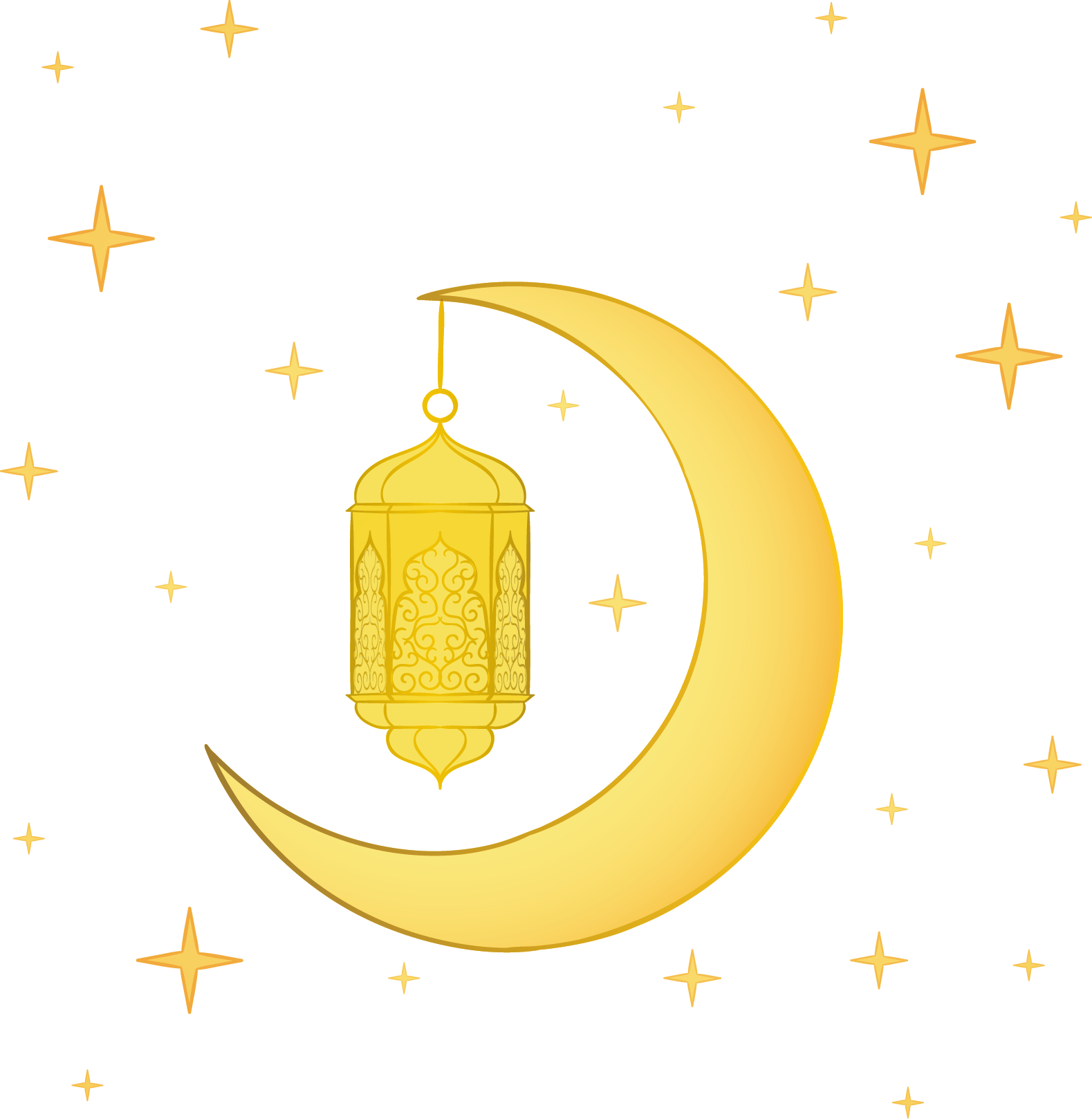 Ramadan Edition Design With Sparkling Frame And Moon