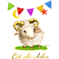 And Sheep Triangle Mubarak Muslim Al-Adha Vector