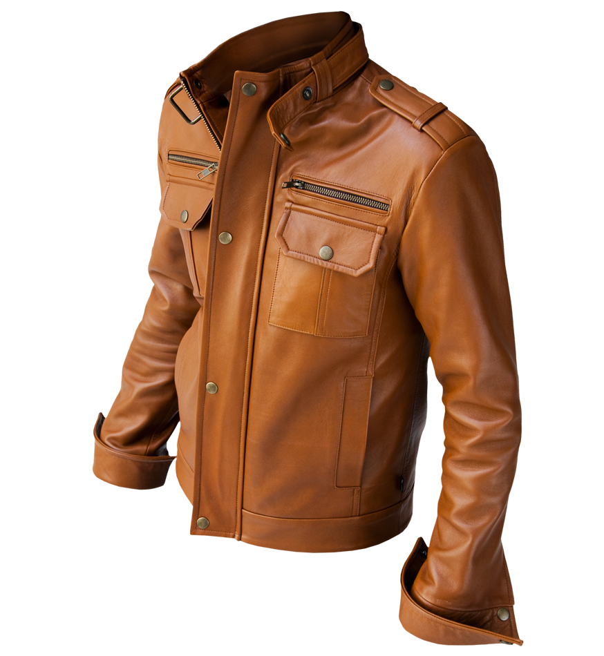 Leather Brown Jacket PNG File HD PNG Image