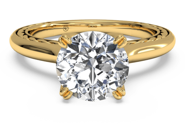 Gold Ring With Diamond Png PNG Image