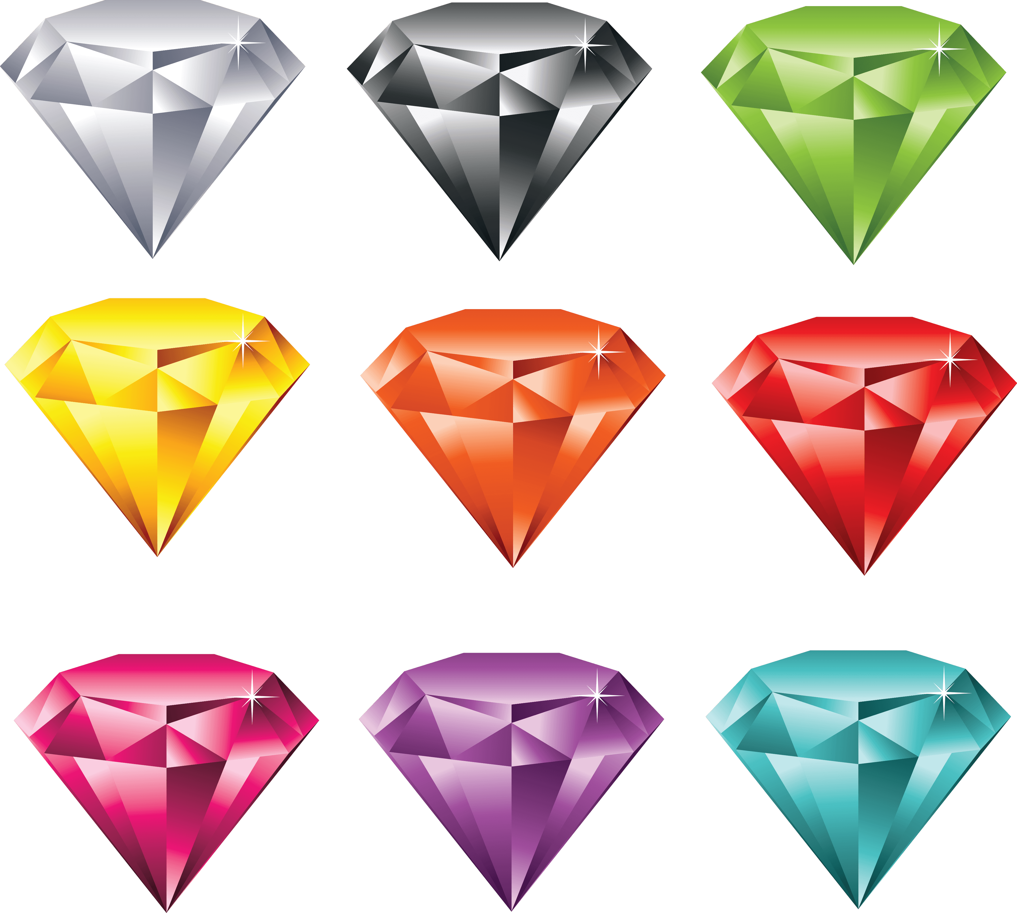 Color Diamonds Png Images PNG Image