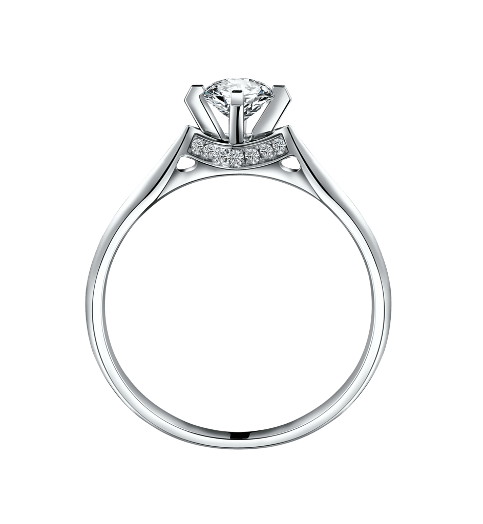 Silver Ring With Diamond Png PNG Image