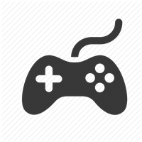Game Controller Black Monochrome Video Joystick PNG