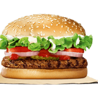 King Whopper Hamburger Restaurant Food Fast Burger Transparent PNG Image