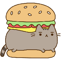 Food Telegram Pusheen Hamburger Cat HQ Image Free PNG PNG
