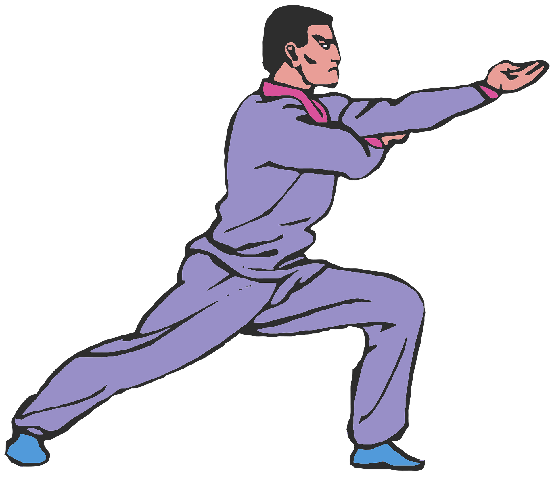 Karate Male Fighter Free Clipart HD PNG Image
