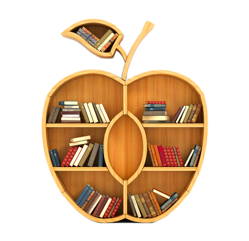 Concept Apple Creative Bookcase Key Bookshelf Knowledge PNG Image
