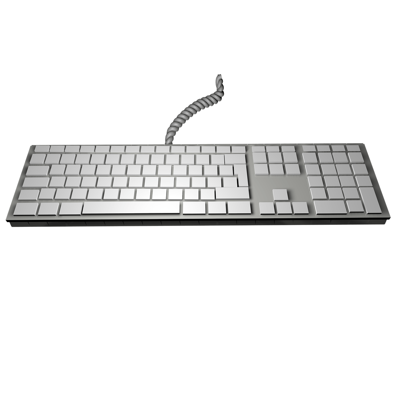White Keyboard PNG File HD PNG Image