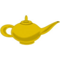 Golden Lamp Genie Free Download PNG HD