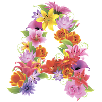 Alphabet Flower PNG Free Photo