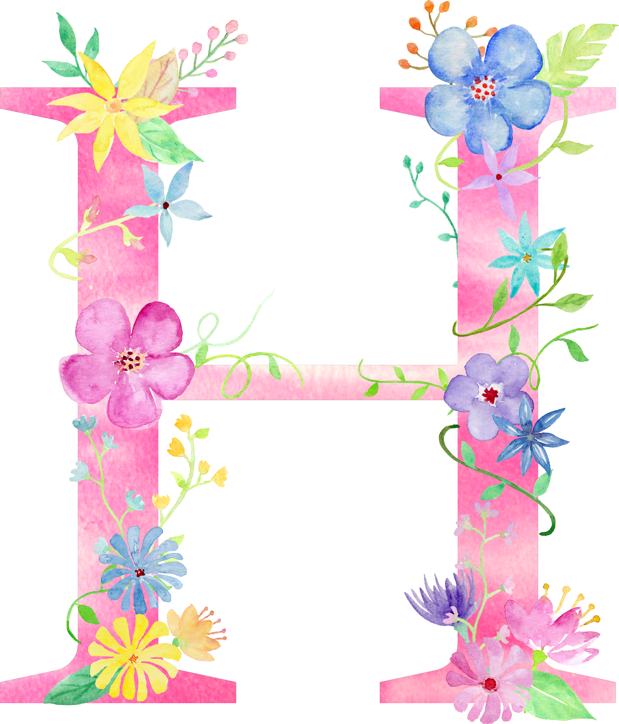 Alphabet Flower PNG Image High Quality PNG Image