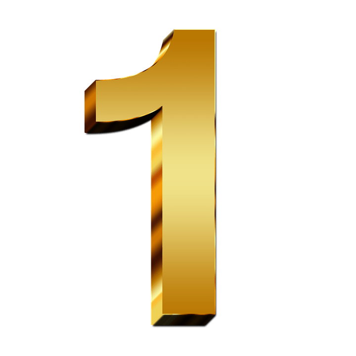 1 Photos Number Gold PNG File HD PNG Image