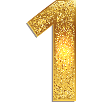 1 Number Gold PNG File HD Transparent HQ PNG Download | FreePNGImg