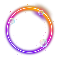 Light Circle Glow Effect Multicolored PNG Image