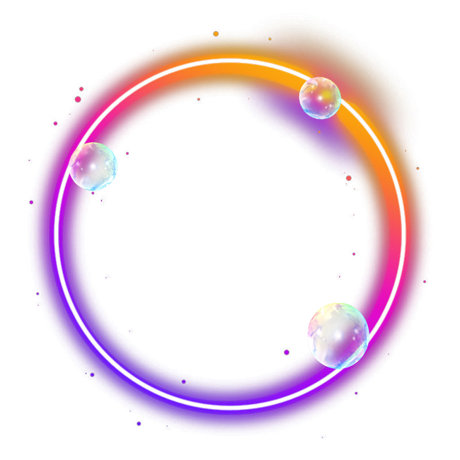 Light Circle Glow Effect Multicolored PNG Image