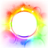 Picture Light Effect Multicolored Circle Glow PNG