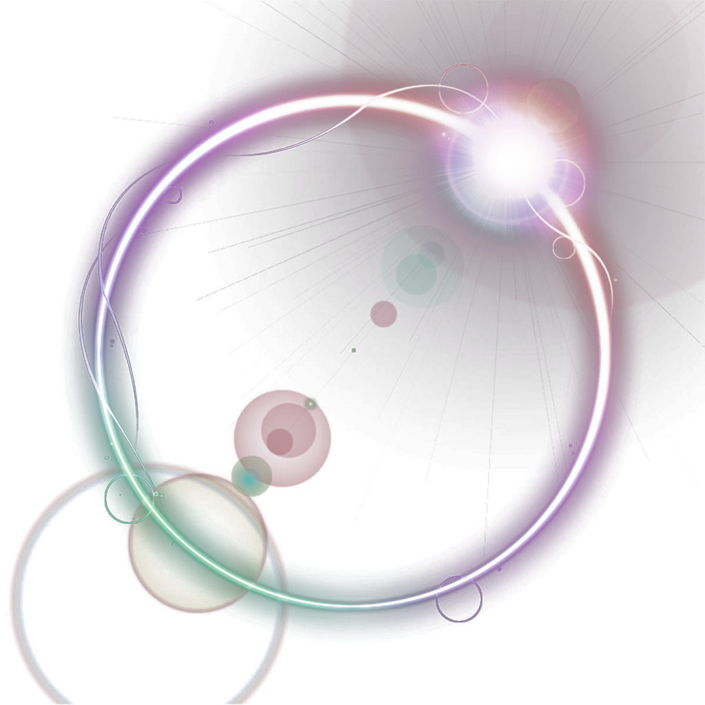 Light Circle Glow Effect Multicolored PNG Image