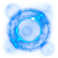 Blue Light Effect Round Glow PNG Image