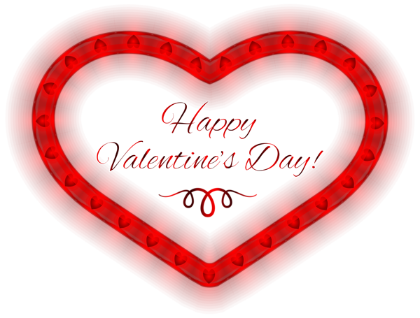 Heart Valentines Neon Day Light PNG Image