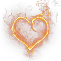 Light Heart-Shaped Flame HQ Image Free PNG PNG Image
