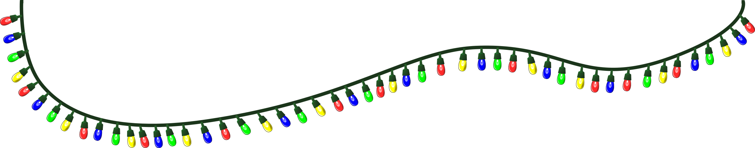 Christmas Lights Transparent Background PNG Image