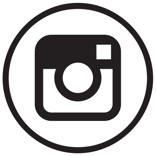 Round Instagram Black And White Logo