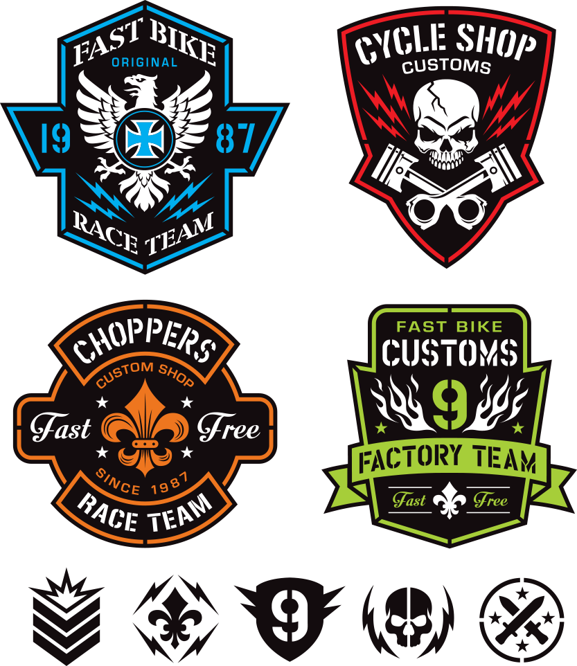 Logo Vector Motorcycle Illustration Skull PNG Download Free PNG Image
