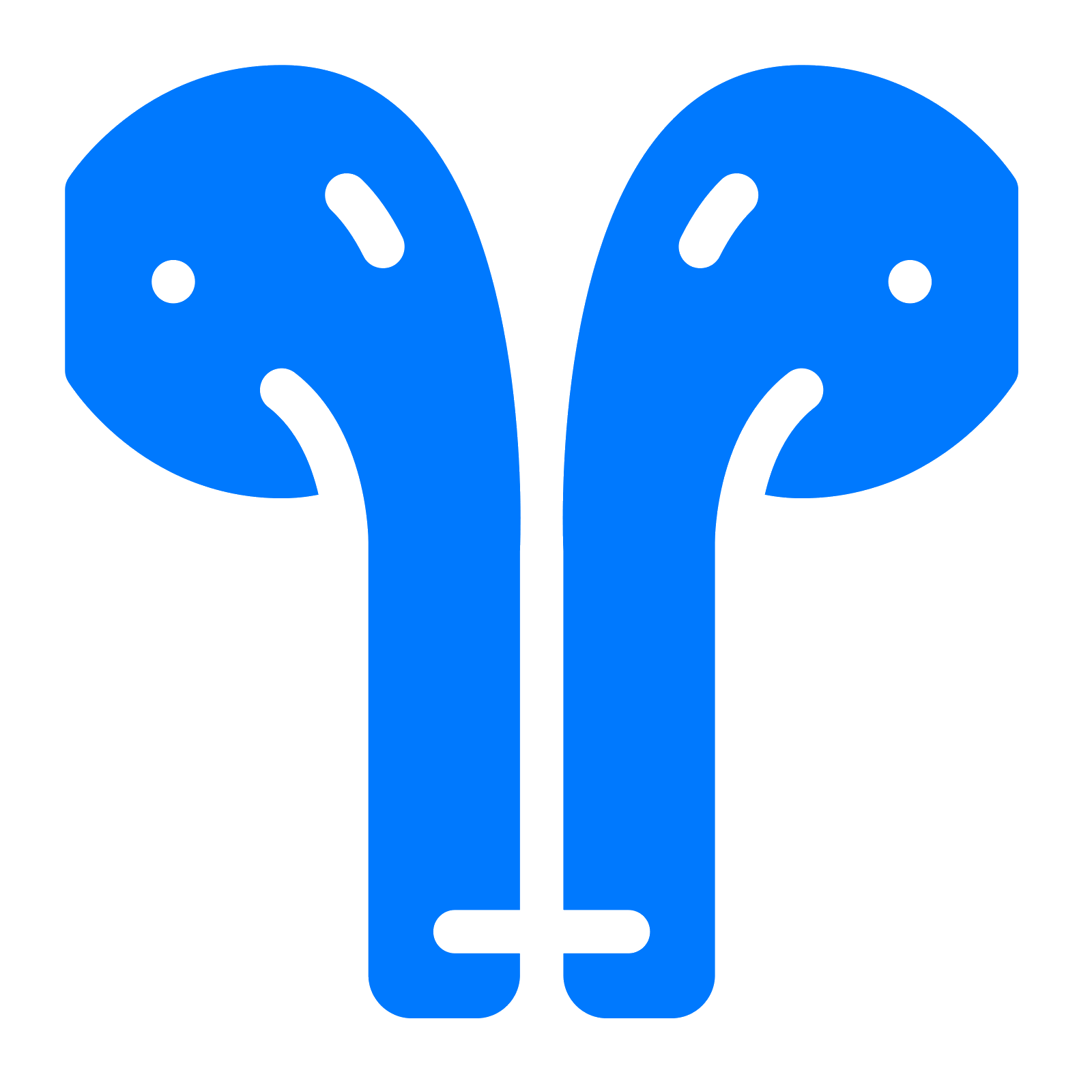 Blue Airpods Angle Icons Headphones Computer PNG Image