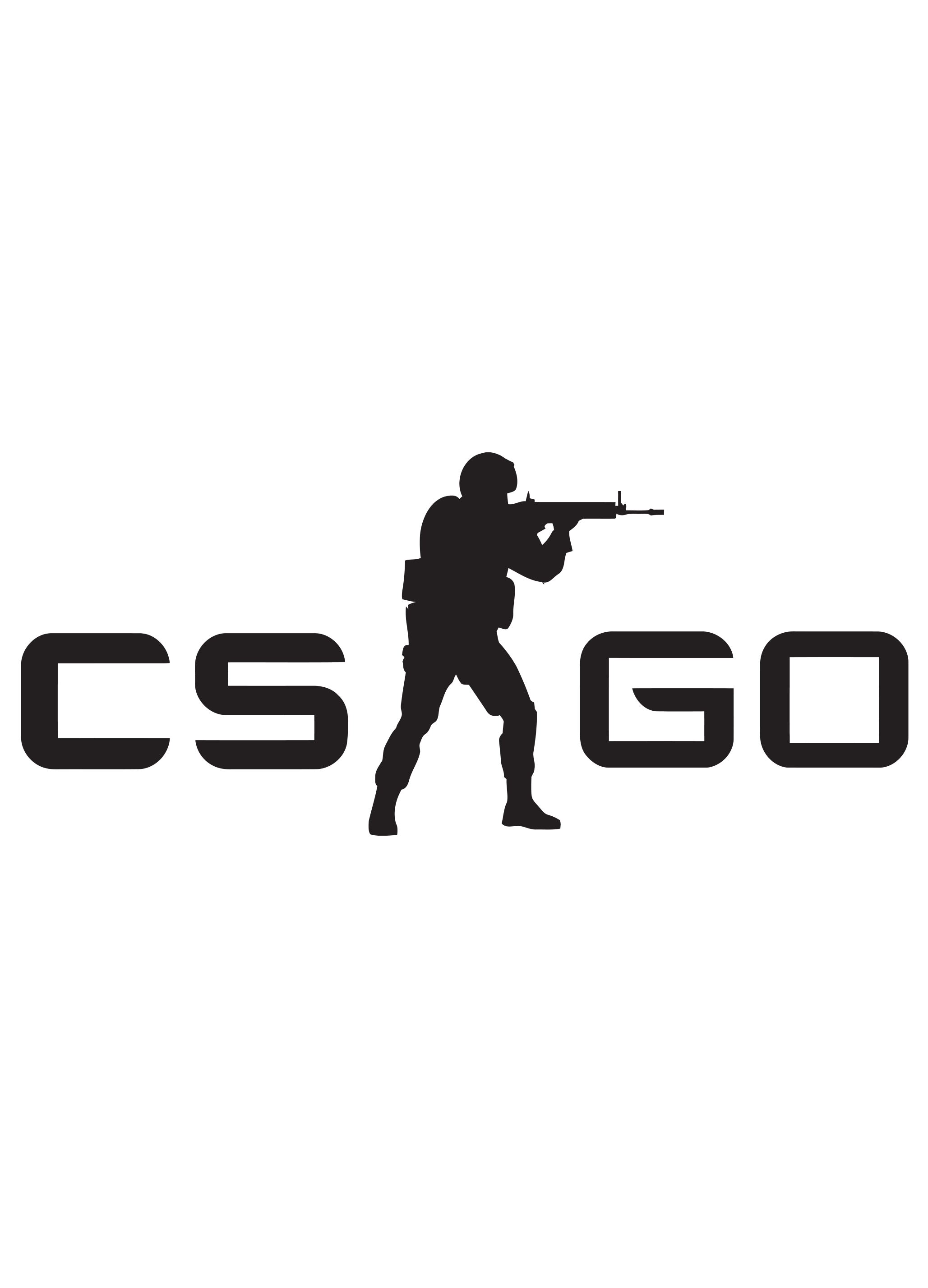 Stencil Silhouette Global Offensive Counterstrike Logo PNG Image