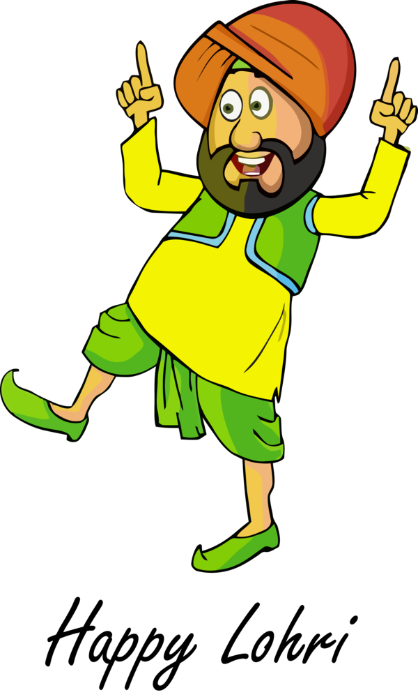 Download Lohri Cartoon Green Happy For Song HQ PNG Image | FreePNGImg