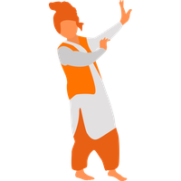 Lohri Orange For Happy Quote PNG