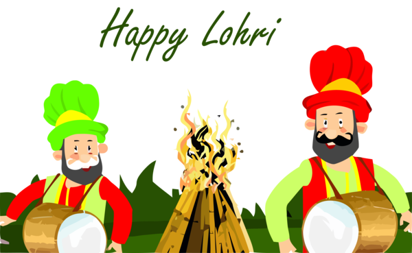 Lohri Cartoon For Happy Resolutions PNG Image