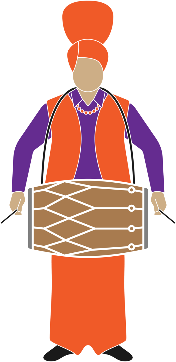 Lohri Cartoon Drum For Happy Lights PNG Image