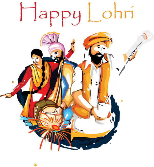 Lohri Indian Musical Instruments For Happy Activities PNG Image