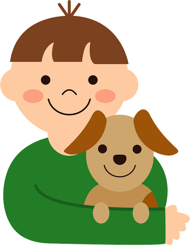 And Boy Love Dog PNG Image High Quality Transparent PNG Image