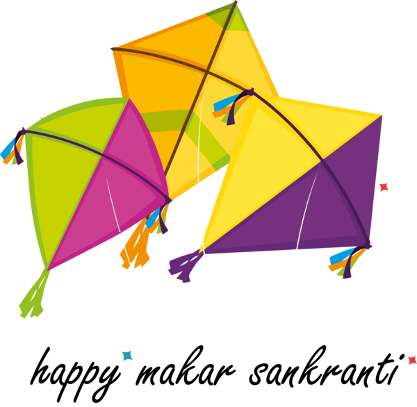 Makar Sankranti Line Sport Kite For Happy Around The World PNG Image