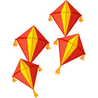 Makar Sankranti Yellow Triangle Line For Happy Decoration