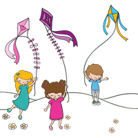 Makar Sankranti Cartoon Line Child For Happy Goals