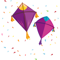 Makar Sankranti Kite Line Triangle For Happy Drawing Transparent PNG Image