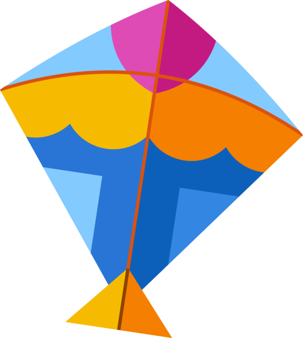 Makar Sankranti Orange Umbrella Line For Happy 2020 PNG Image